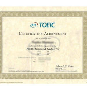 Buy TOEIC Certificate Online